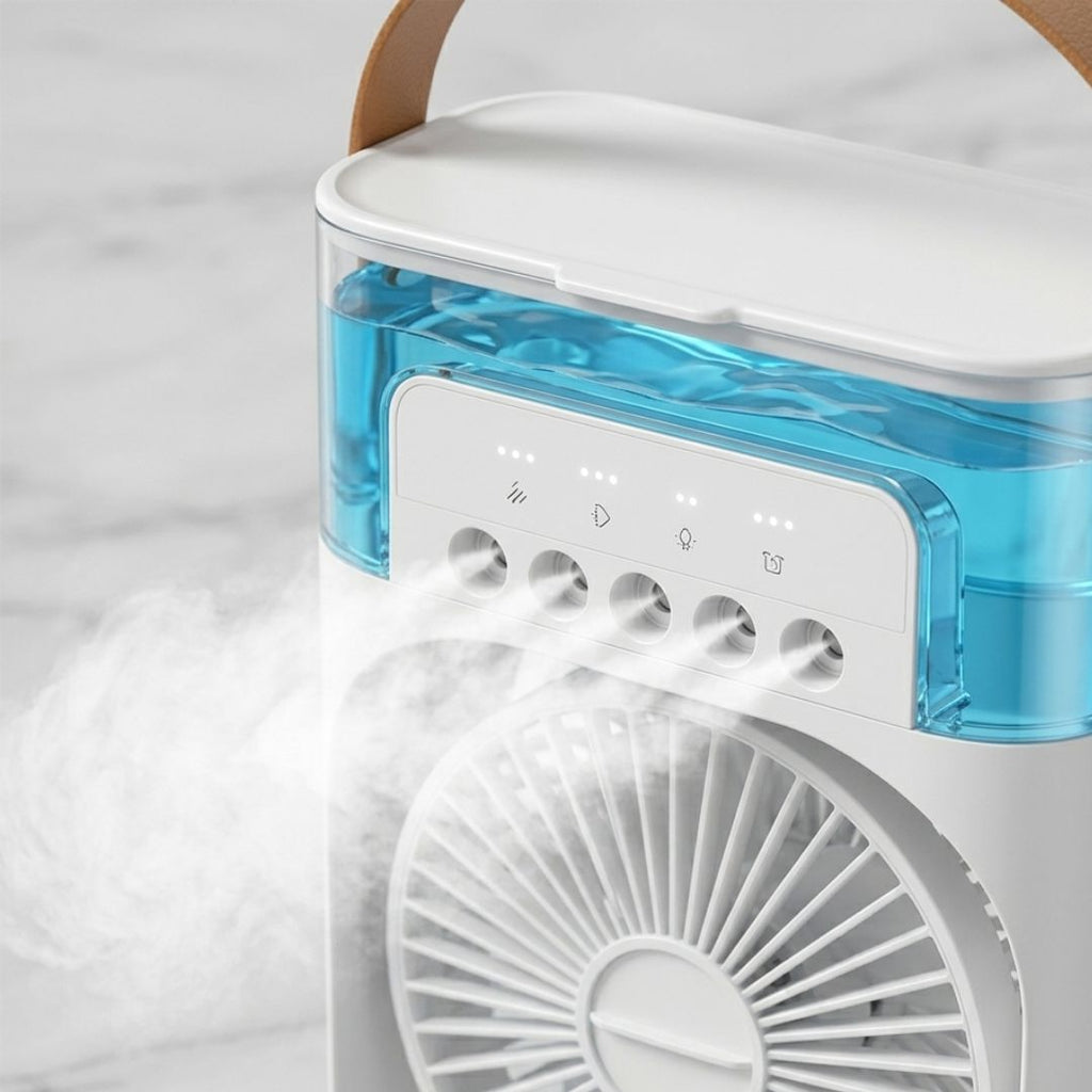 Ventilador Climatizador con Pulverizador Portátil