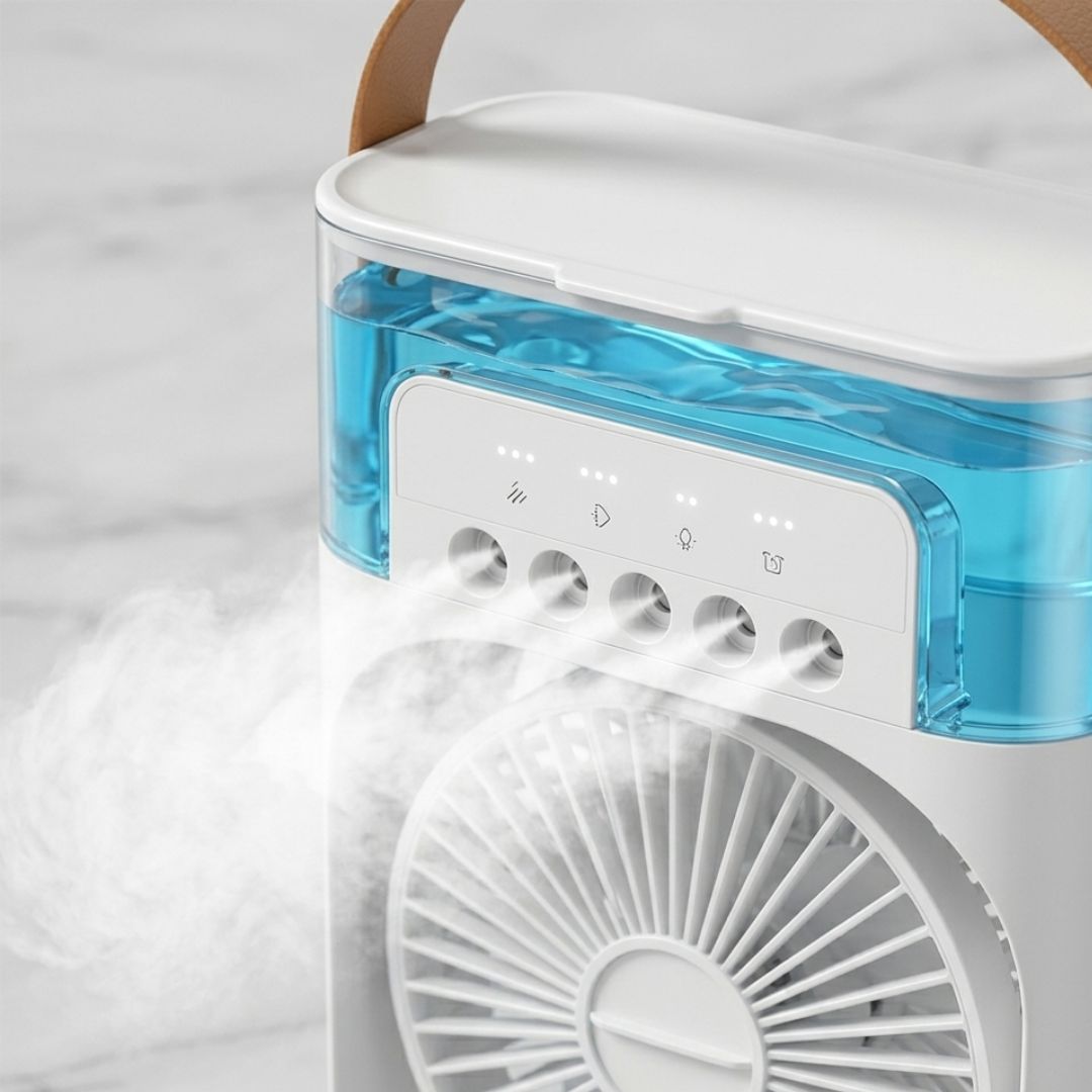 Ventilador Climatizador con Pulverizador Portátil